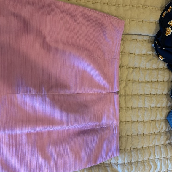Ann Taylor Factory Pink Textured Midi Skirt - Picture 4 of 6
